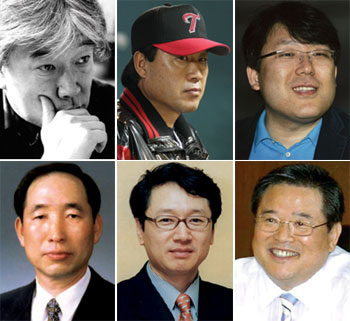 Kim Weon-il, Kim Jae-bak, Park Gyeong-cheol, Woo Tong-ki, Seol Do-yun, Park Seok-hwee (clockwise from the left)